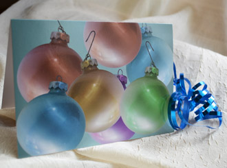 Christmas Decorations Card Pastel