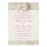 Vintage Beach Wedding Invitation