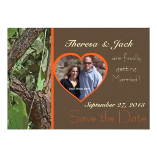 woodland camo Save the Date