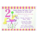 carousel birthday invite