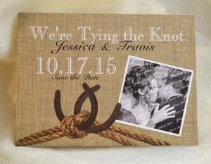 Horse Shoes Rustic Save the Date