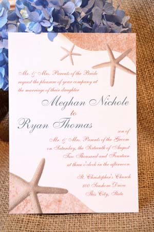 Starfish Wedding Invitation