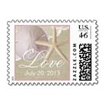 Vintage Beach Postage Stamp