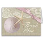 Vintage Beach Thank You Card