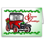 Antique Car Photo Christmas Card